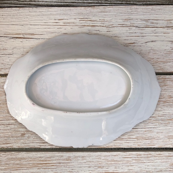 Antique Victorian porcelain hand painted rose dish - Picture 6 of 10